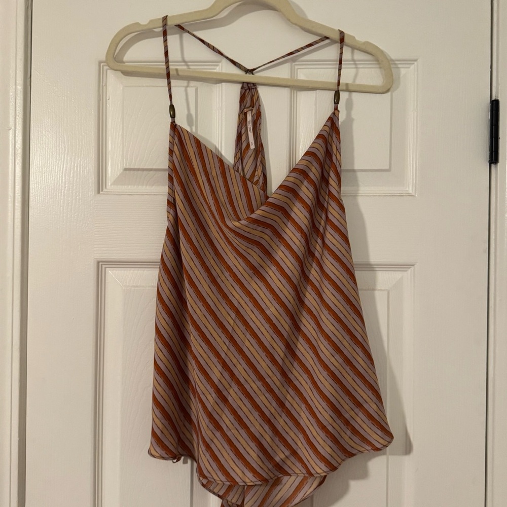 Free People striped silk tank